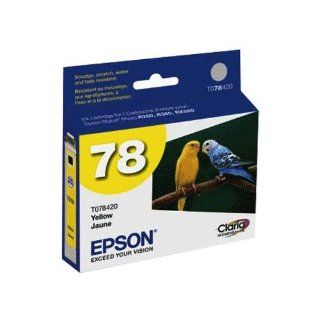 Epson Stylus Photo R260/R280/R380/RX580/RX595/RX680 Artisan 50 Claria Hi Definition Yellow Ink Cartridge (Smudge, Scratch, Fade, & Water Resistant), Part Number T078420