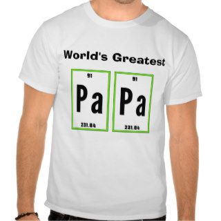 World's Greatest Papa Science Element Shirts