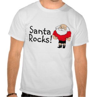 Santa Rocks Santa Tee Shirts
