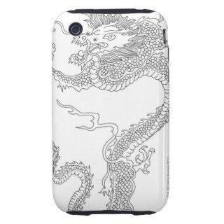 Dragon pattern 4 tough iPhone 3 cases