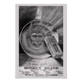Vintage Advertising Poster   Monkey Soap