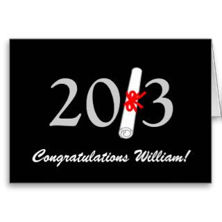 Graduation Congratulations 2013, Customizable Greeting Card