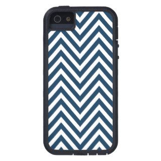 NAVY BLUE WHITE CHEVRON PATTERN iPhone 5 COVER