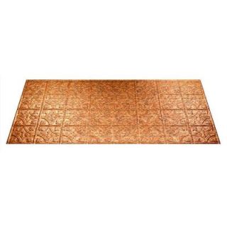Fasade Traditional 1   2 ft. x 4 ft. Cracked Copper Glue up Ceiling Tile G50 19
