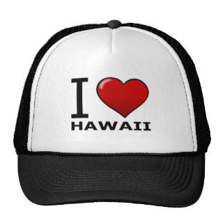 I LOVE HAWAII HATS
