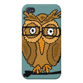 XX  Owl Wearing Glasses iPhone 4/4S Covers