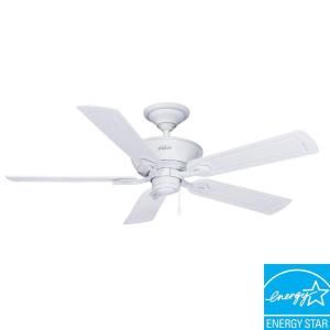 Hunter Caicos 52 in. Cottage White Wet Rated Ceiling Fan 53211