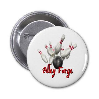 Alley Forge Bowling Shirt Pinback Button