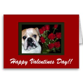 English Bulldog Valentine's Day Card