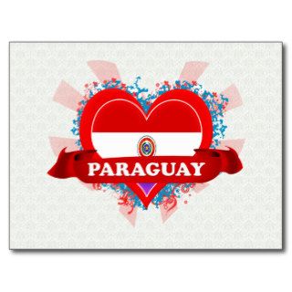 Vintage I Love Paraguay Post Cards
