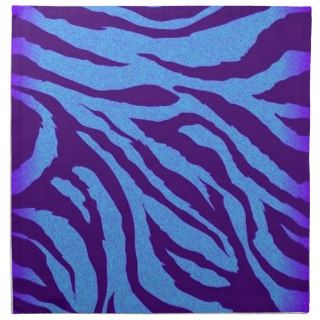 Blue/Indigo Zebra Print Napkins