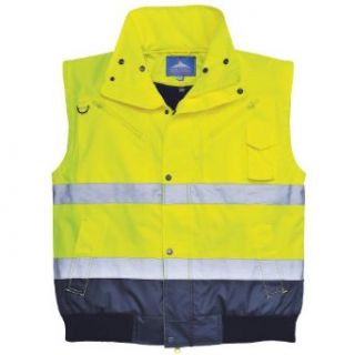 Portwest Men's 3 in 1 Hi Vis Bomber Workwear Jacket Work Utility Outerwear Clothing