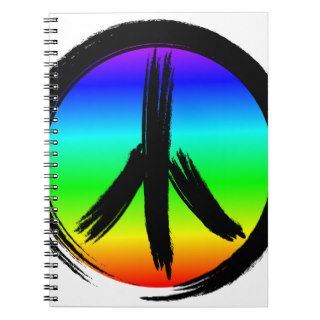 Rainbow Peace Sign Notebook