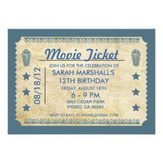 Movie Ticket Invites