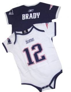New England Patriots Tom Brady Jersey Name and Number Infant / Baby Onesie Set  Athletic Apparel  Clothing