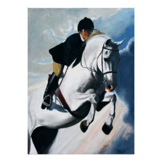 Hunter Jumper Acrylic Painting Posters