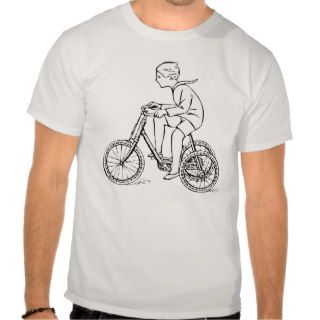 Boy Riding Antique Tricycle Tshirts