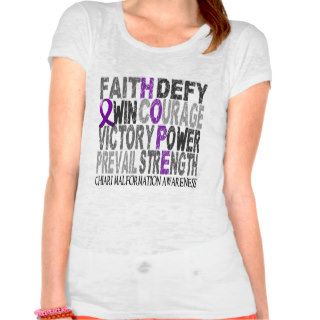 Hope Word Collage Chiari Malformation T shirts