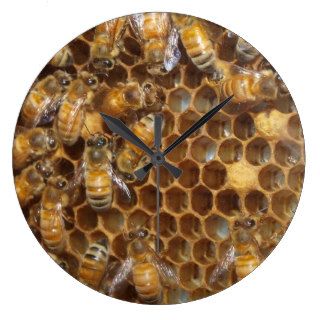 Bee Hive Round Clock