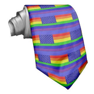 American Pride Gay Flag Necktie