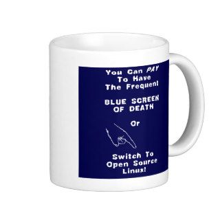 No Linux Blue Screen Coffee Mugs
