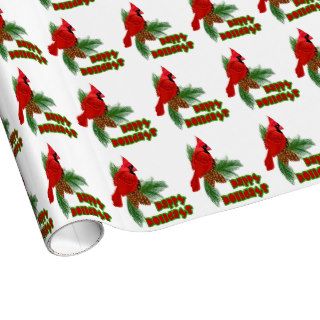 Christmas Bird Holiday wrapping paper