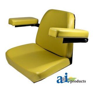 A & I Products Custom Seat Assembly,w/ Flip Up Arms,YLW Replacement for John Deere Part Number CS101 6V