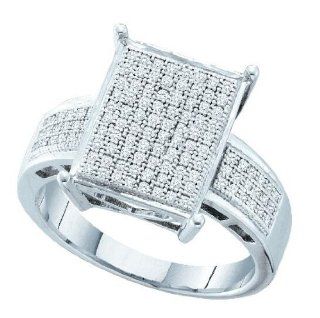 0.33ctw Diamond Micro Pave Ring 925 Sterling Silver Jewelry