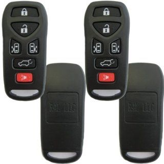 2004,2005,2006,2007,2008,2009 NISSAN QUEST 6 BUTTON 2 SLIDING DOOR KEYLESS ENTRY KEY REMOTE REPLACEMENT CASE SHELL & RUBBER BUTTON PADS PAIR (2 CASE AND RUBBER PADS) **CASE & PAD ONLY NO ELECTRONICS** + FREE DISCOUNT KEYLESS GUIDE Automotive