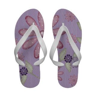 Flower Art Flip Flop Summer Thong Sandals