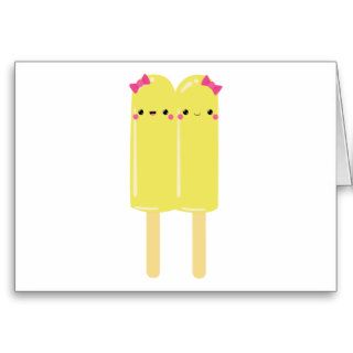 Yellow Double Popsicle Cards