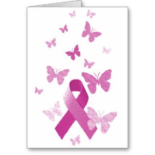 Pink Awareness Ribbon Greeting Card