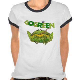 Funny Green Frog Ecology Gift T shirt