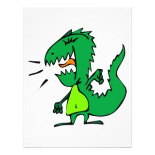 Green Angry Dinosaur Custom Flyer