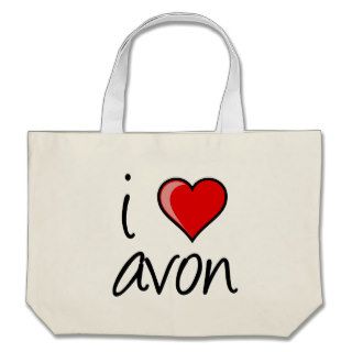 i love avon square canvas bags