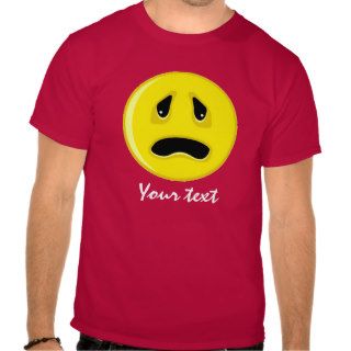 Sad Face; Red T shirts