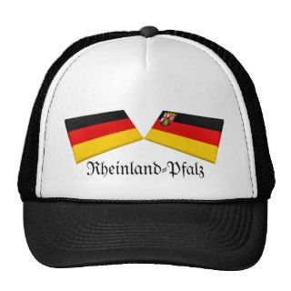 Rheinland Pfalz, Germany Flag Tiles Trucker Hats