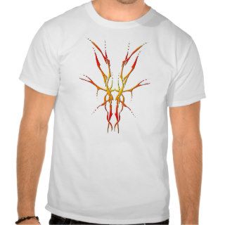 Tribal Deer Skull Tattoo   flame T shirts
