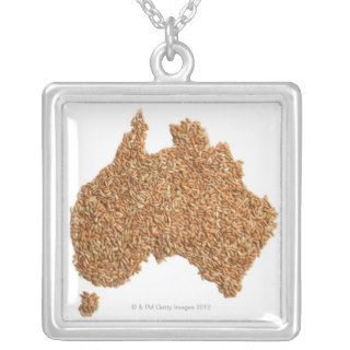 Map of Australia made of Glutinous Rice Necklaces