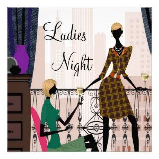 Elegant Ladies Night Out Party Personalized Invite