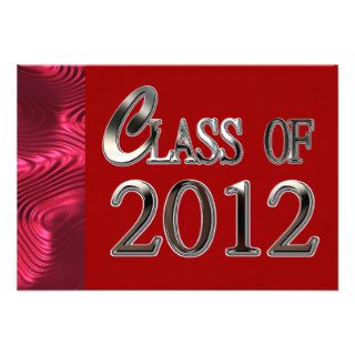 Red Class Of 2012 Graduation Party Invitations