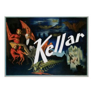 Kellar's ~ The Devil Vintage Magic Act Posters