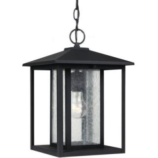 Sea Gull Lighting Hunnington 1 Light Hanging Outdoor Black Pendant Fixture 62027 12