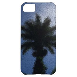 Stained glass palm tree blue and black phone case iPhone 5C case
