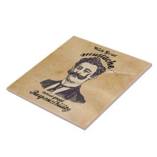 With great mustache comes great responsibility. ceramic tile