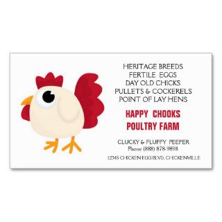 Cute Chicken Doodle Egg Farm Business Card Template