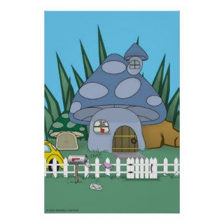 Mushroom House Print