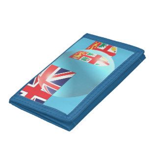 Fijian Flag Nylon Tri fold Wallet