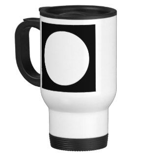Black and White Circle, Simple Geometric Design. Mug