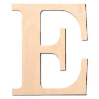 Design Craft MIllworks 8 in. Baltic Birch Classic Wood Letter (E) 47148